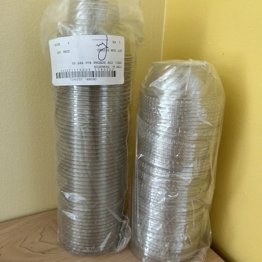 8 oz. Clear PET Sundae Cup with Lid, 50 pieces (cups and lids) - Picture 3 of 4